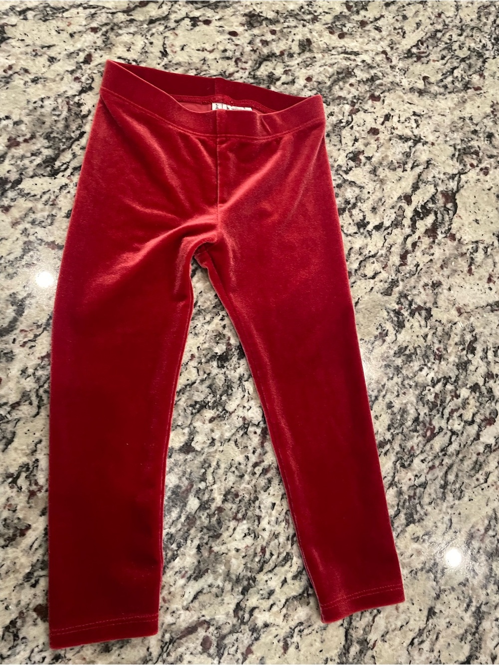 Janie and Jack Red Velvet Leggings